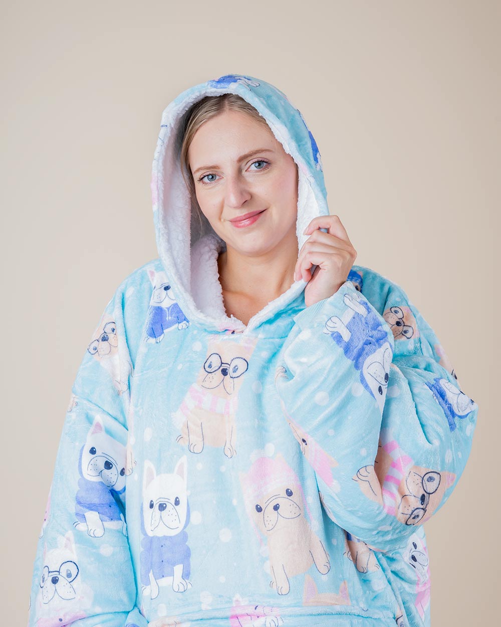 Deková mikina so vzorom buldogov BUBU