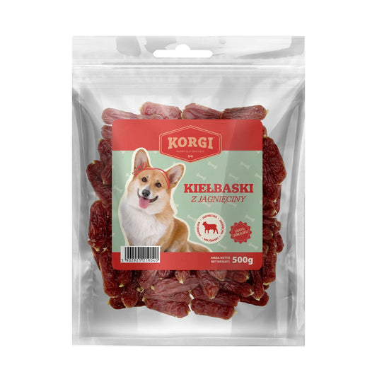 Pochúťka pre psa KORGI Jahňacie párky UNISZKI 500G