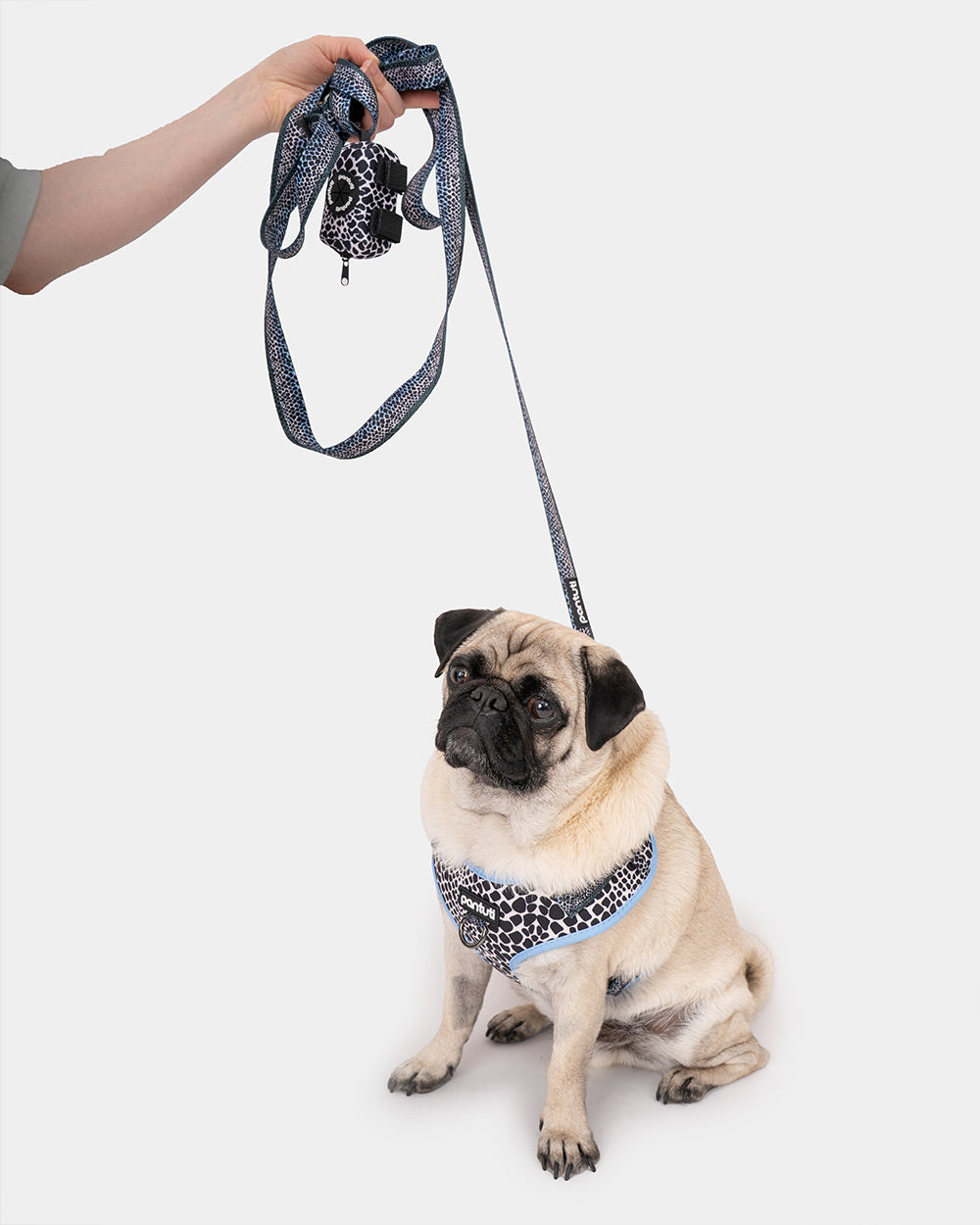 HANDS FREE nastaviteľné vodítko pre psa, hadí vzor MAMBA