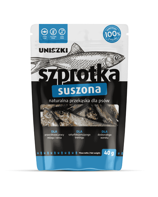 UNISZKI sušená šprota pre psov 40g