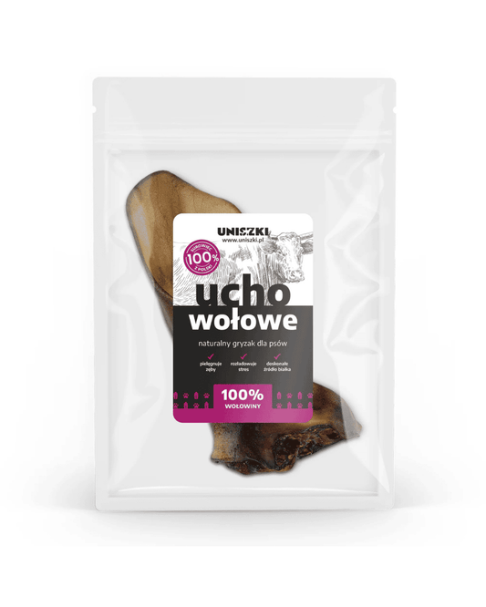UNISZKI pochúťka pre psa hovädzie ucho 1 ks.